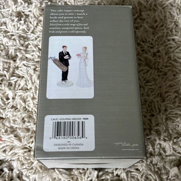 Weddingstar Caucasian Golfing Groom Cake Topper - Picture 2 of 11